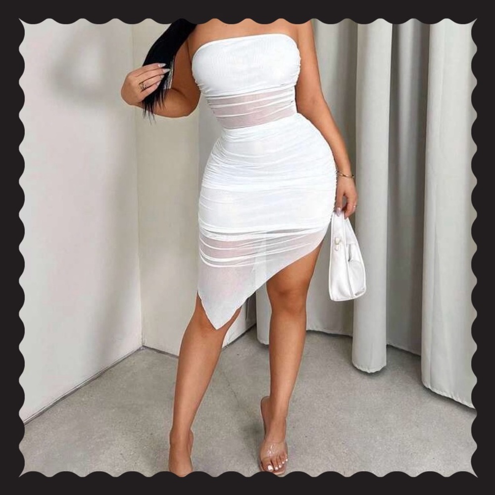 🤍 {Sheer Bodycon Dress}